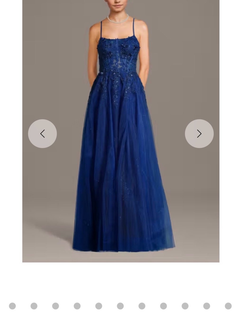David's Bridal Royal Blue Prom Dress- NWT